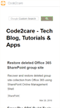 Mobile Screenshot of code2care.org